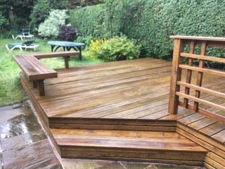 SYP deck cleaned with Deck clean pro 16